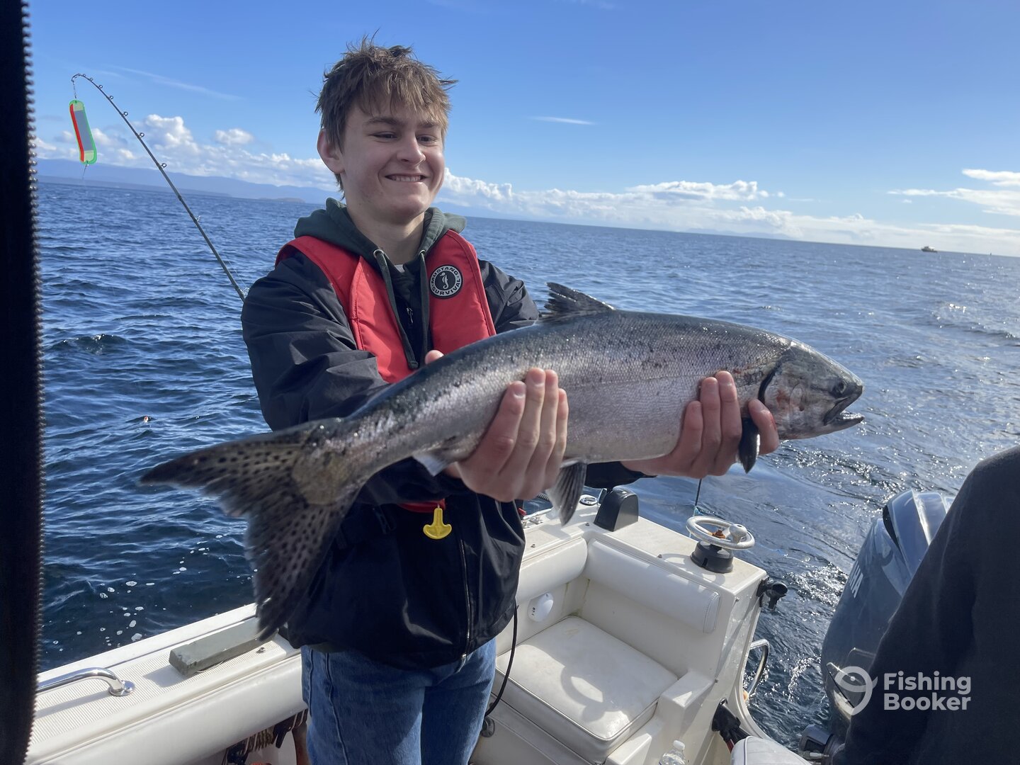 Chinook caught on a Blue Meanie at the Hump 222ft