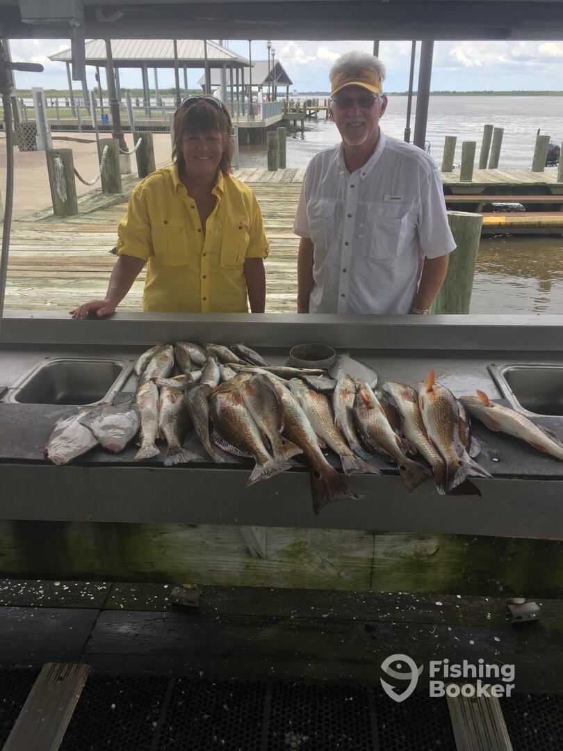 Limit of redfish with bonus trout and flounder 