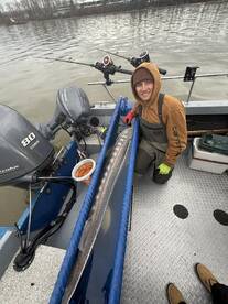 Travis shows one that towed the boat.
