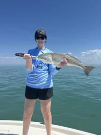 Big Bull red fish chewing