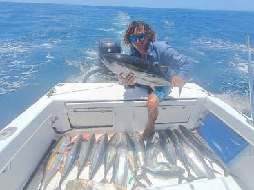 the yellowfin tuna are biting.
