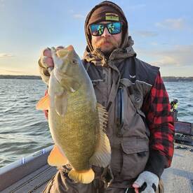 Client JD with a Big Fat Lake Erie Bass2