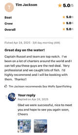 Some spring wahoo action on Sea Wolfe!