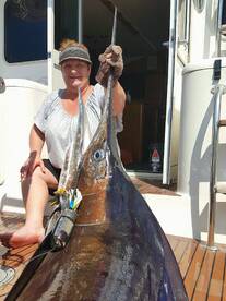 Angela's first Striped Marlin