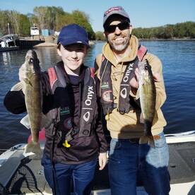 The River Walleye bite is on fire!