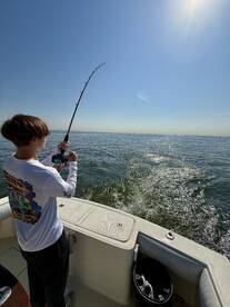 Rartan Bay Striper fishing on a beutiful