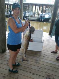 Miss Diane and her First Redfish