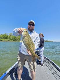 Rob with 5.38 smallmouth from Presque Isle Bay