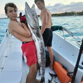 Barracuda in the boat!