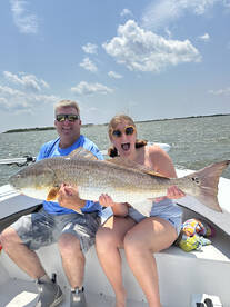 46 inch bull red on a trout rod