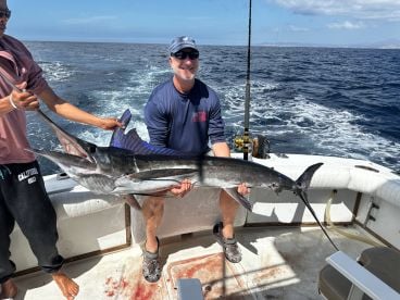 Capt and mate worked hard to get us fish. 