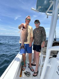 Slow day on snapper bites till the last spot & then everything shows up 