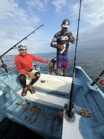 Fished the whole time & caught a lot of Jacks and a Dorado