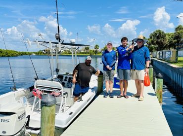 Entertaining Captain knows where the fish are biting.