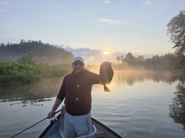 Great time bass fishing with Chris