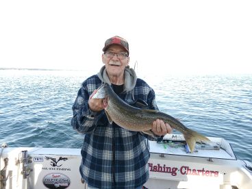 It was great to be able to go out with my dad. The captain put us on fish right away.  
