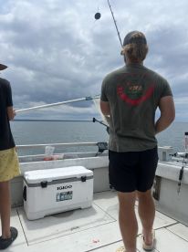 A skilled team aboard a well-sized vessel.