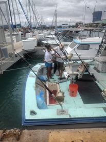 Caught 3 great fish 1 tuna and 2 Ono 2 1\/2 hours in to trip out to sea.  All three fish were caught and brought onto boat all in 10 minutes.