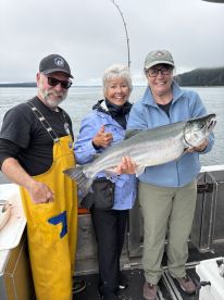 Great Salmon Fishing and BONUS whale watching!