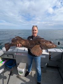 Lingcod, Salmon, Prawns! What a trip. 