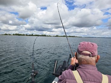 "Fish On" and Beautiful day on the water