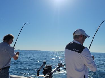 Great day fishing on Lake Michigan!