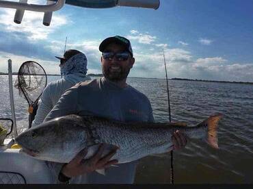 Great afternoon landing redfish!