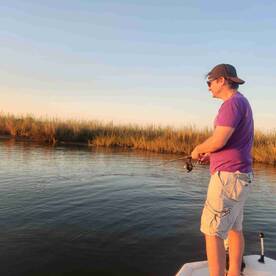 Sunset Fishing in the Bay