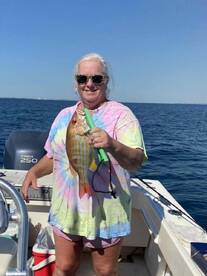 catching fish an watching dolphins