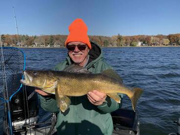 The last fish of the trip was a trophy size walleye 27.75\