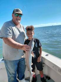 My boy caught a shark! 