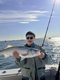 great striped seabass fishing day