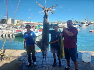 caught a striped marlin and a dorado.