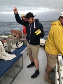 Vinny got the first fish of the day