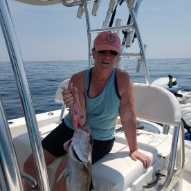 My wife's big Amberjack that had to back in. 