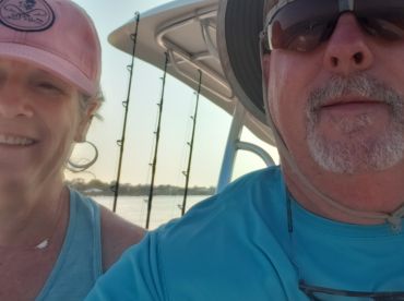 Me and my wife Mary's first trip!