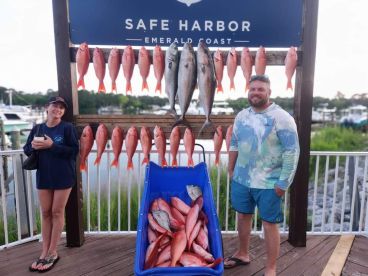 We caught so many. Thanks to our captain for hooki