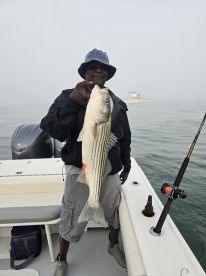 Awesome trip. Caught my first stripped bass but was too small to keep. 