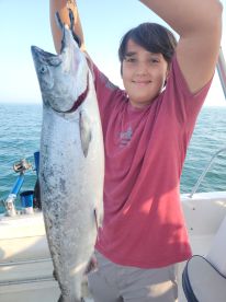 Amazing day catching king salmon with my son