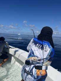 Family group has great time first time bill fishing. 