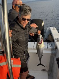 Great day of fishing and a plus of whale watching.