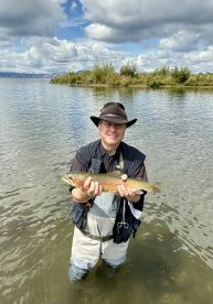 Great day catching rainbow trout around Rotarua.